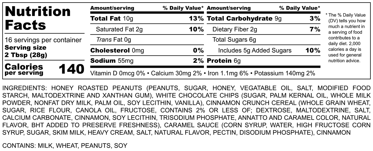 Caramel Cinnamon Crunch Peanut Butter Treat